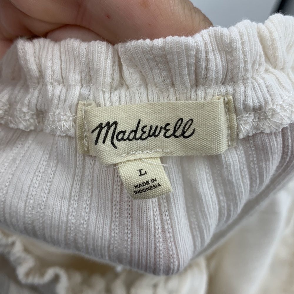 Madewell Off the Shoulder Top Sz L - Picture 4 of 5